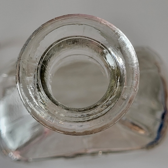 Vintage Antique Rex Oval Clear Glass Prescription Bottle with Cork Stopper - Picture 5 of 16